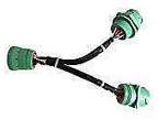 Green Type 2 J1939 9pin Splitter Y Cable for Truck