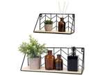 Floating Shelves Wall Mounted Set of 2 Rustic Arrow Design