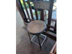 Antique metal stool