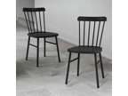 Metal Patio Dining Chairs Side Chairs Indoor/Outdoor Windsor