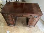 Wooden antique desk tail feather wood work - Opportunity!