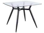 Lumisource Clara Dining Table In Black And Clear Glass