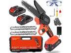 Mini Chainsaw Cordless 6 Inch with 2 Battery