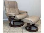 New Stressless Ekornes Leather Mayfair Recliner Chair &