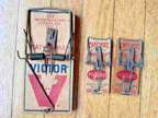 Vintage Wooden Mouse Traps lot of 3 McGill & Woodstream