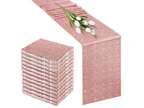 12 Packs Sequin Table Runner 12&quote; x 108&quote; Rose