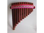 Traditional 13 Tubes Pan Flute From Peru 6" W Nice Sound