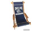 Vintage Dallas Cowboys Beach Lounger - Teak - Folding