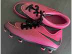 Girl's Nike JR Bravata II FG (844442 600) Pink Black Kids
