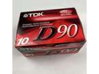TDK D90 Minute Audio Cassette Tape Lot of 9 High Output