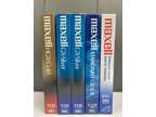(5) Maxell 120 Minute Mixed VHS Video Tapes SEALED Gx Silver