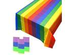 Pride Rainbow Tablecloth, 3 Pack Rainbow Disposable Table