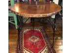COPPER TOPPED Cafe Table ORNATE Kitchen Accessory SOHO New