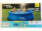 New Summer Waves 10' x 30" inflatable pool w/ filter pump