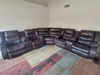 Ashley 3 Piece Leather Reclining Sectional - Opportunity!