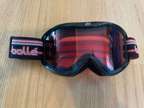 Bolle Ski Snowboard Goggles Black Frames Red Lens Adjustable