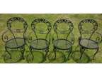 4-Vintage Chantilly Rose patio Chairs NO SHIPPING -LOCAL