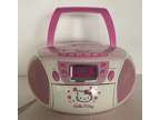 2008 Hello Kitty Stereo Boombox CD/Cassette Player AM/FM