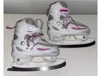 Girls Lake Placid youth ice skates adjustable size 1-4 white
