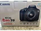 Canon EOS Rebel T6 18.0MP Digital SLR Camera Lens Kit -