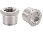 Stainless Steel Reducer Hex Bushing,1" Male NPT to 1/4"