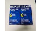 2 BRAND NEW Sealed Maxell GX-Silver 6 Hours T-120 VHS Blank