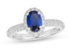 Vera Wang Love Collection Oval Blue Sapphire & Diamond Frame