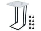 New C-Shaped Side Table/TV Tray Woth Faux Marble Top