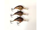 (3) Bomber Fat A 6F Crankbait Fishing Lures Lot of 3