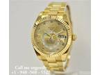 18C Yellow Gold Rolex Sky-Dweller WristWatch