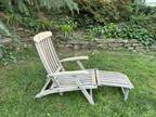 Barlow Tyrie Teak Commodore Steamer Chair-Solid Teak Chaise