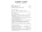 Aubrey Alder Resume