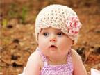 Toddler girls hat , Baby girls beanie, Crochet summer beanie, summer hat