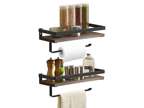 Floating Shelves Wall Mounted Storage Shelves with Towel