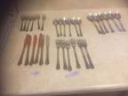 30 Pc Set Oxford Hall QUEEN'S TAPESTRY Stainless Steel Flatware Floral Roses