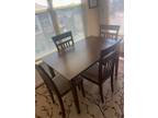 NEW wood dining table for 4 with chairs - PRICE DROP!