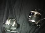 fishing rod with 3 zepco 33 and and open face reel