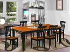 QUAN7-BCH-W 7 Piece Dining Table Set Consist of a Rectangle