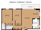 The Diplomats - 2 Bedroom 1.5 Bath - zoom floorplan