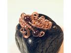 Copper Wire Woven Garnet Bead Ring - Opportunity!