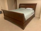 $600 King Size Sleigh Bed + Mattress (barely used &