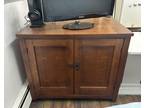 MISSION STYLE SOLID OAK cabinet TV stand Office Great