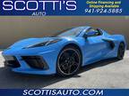 2021 Chevrolet Corvette 2LT CONVERTIBLE~ RAPID BLUE/ SKY COOL GRAY~ FRONT LIFT~