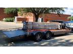 2022 Custom 20 ft steel double axle air drop carhauler trailer 10.4K lb capacity