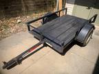 Utility trailer flatbed motorcycle hauler tilt 4’ x 7’