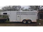 Trailmann 2000 3 horse slant load combo trailer w/stockback