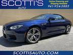 2014 Bmw M6 Convertible~ Only 47k Miles~ Blue Metallic/ Brown Leather~ Executive