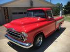 1957 Chevrolet Cameo Pickup Red Ivory Paint