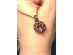 Mini Copper Wire Wrapped Ruby Crystal Pendant