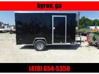 2022 Diamond Cargo 6x12 Black Enclosed Cargo Trailer